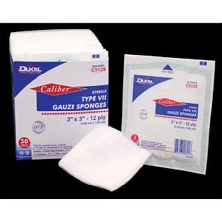 Dukal Type VII Gauze- Non-Sterile- 3 in. x 3 in.- 12-ply C83082